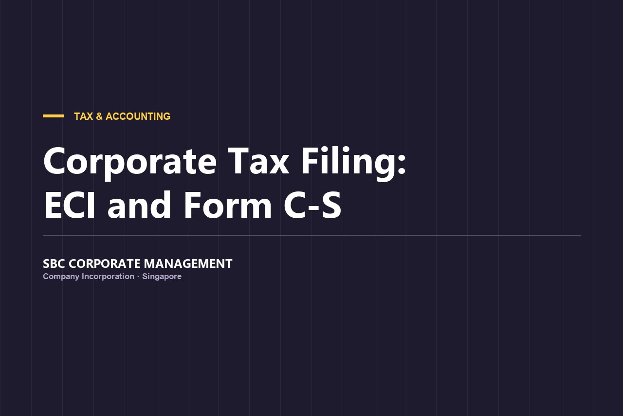 Corporate Tax Filing: ECI and Form C-S