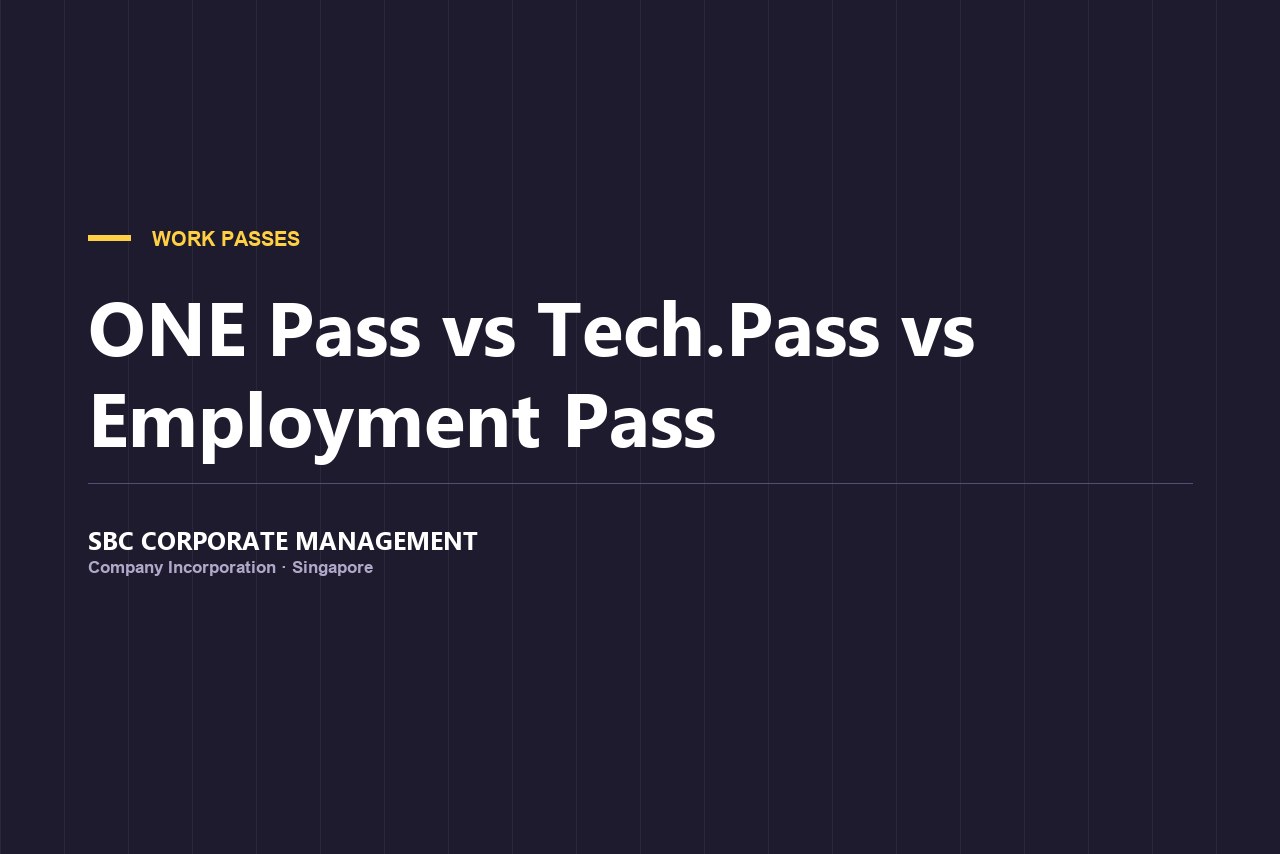 ONE Pass vs Tech.Pass vs Employment Pass